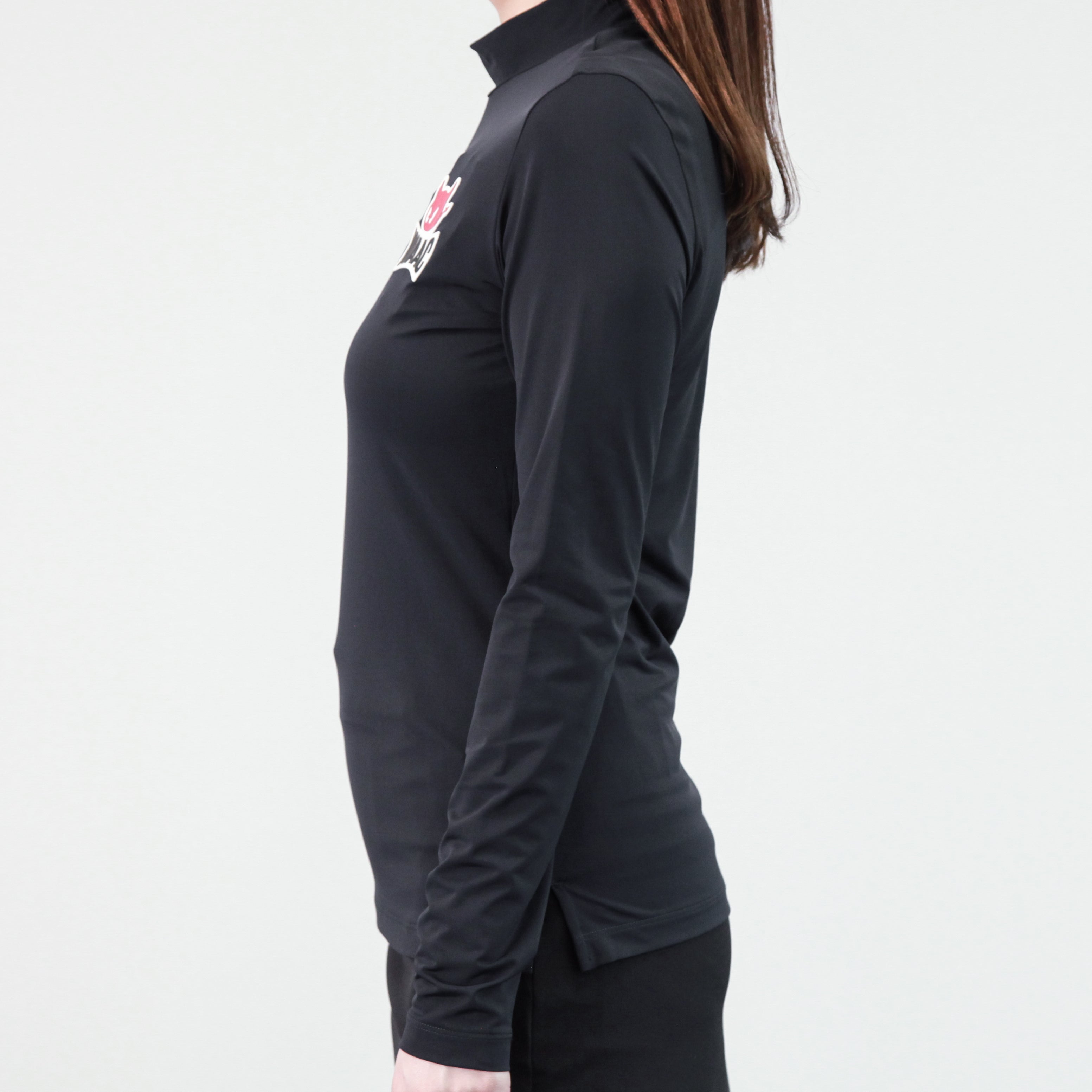 【接触冷感素材】WOMENS CORDURAベア天竺 長袖モックネック ホワイト/072232052