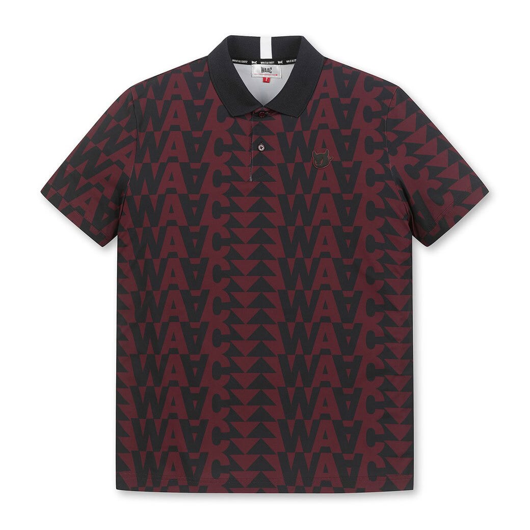 新品未使用　WAAC MENS チェッカーパターン 半袖ポロシャツ　サイズ1 2700-15_01.jpg