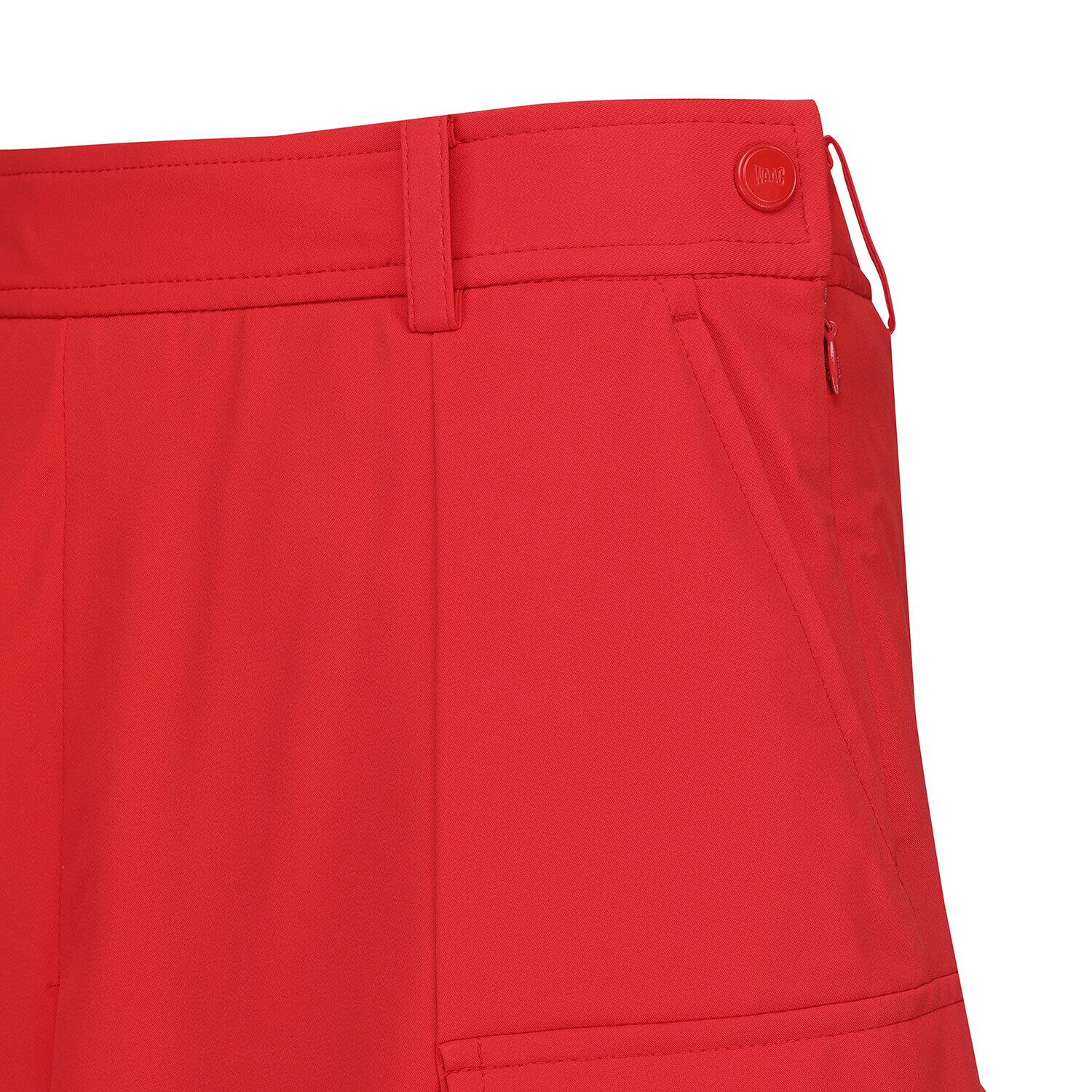 WOMEN バックプリーツショートパンツ レッド