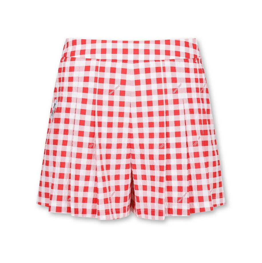 WOMEN ギンガムチェック ショートパンツ レッド