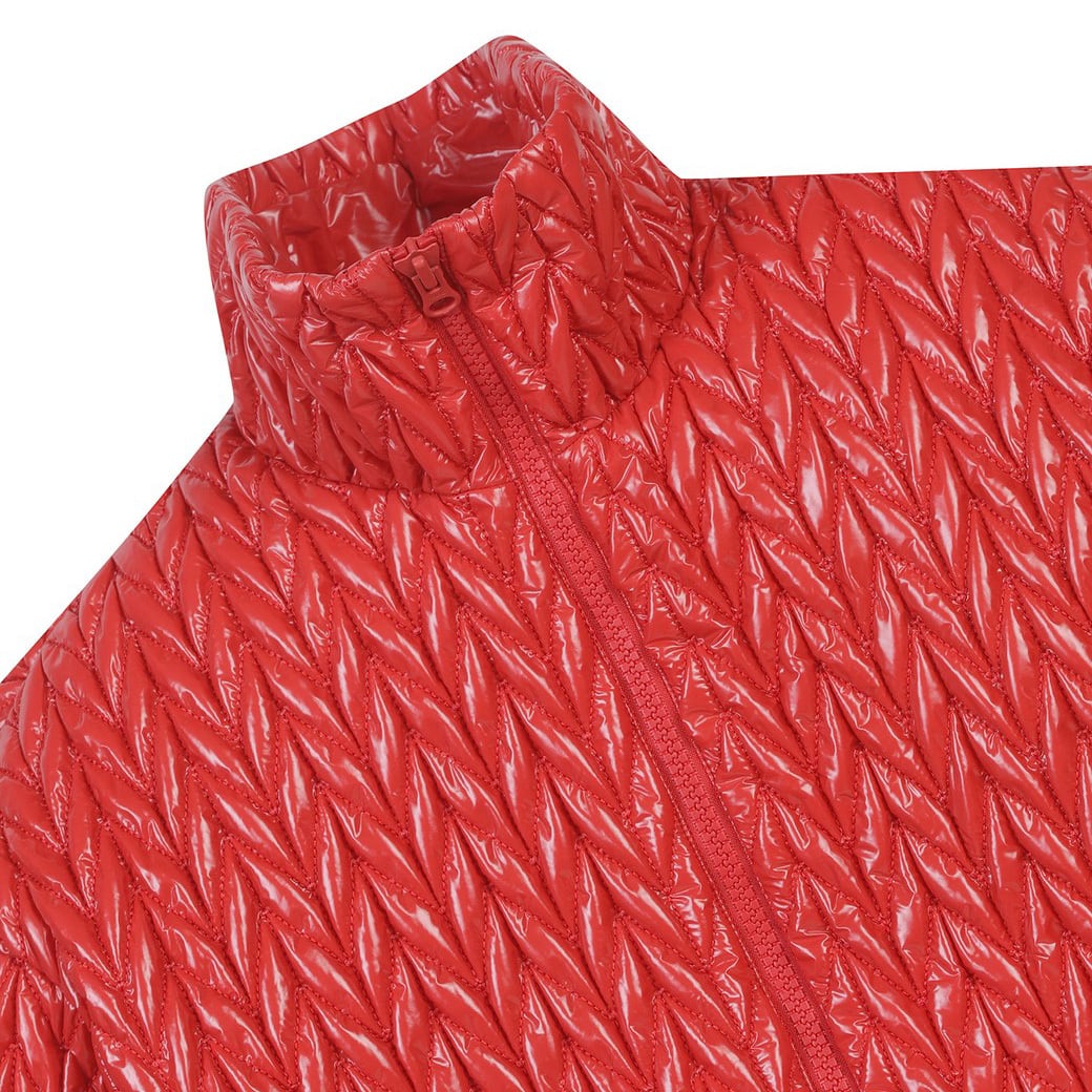 WOMEN へリンボーンキルティングジャンパー