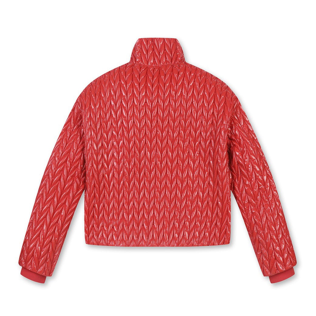 WOMEN へリンボーンキルティングジャンパー