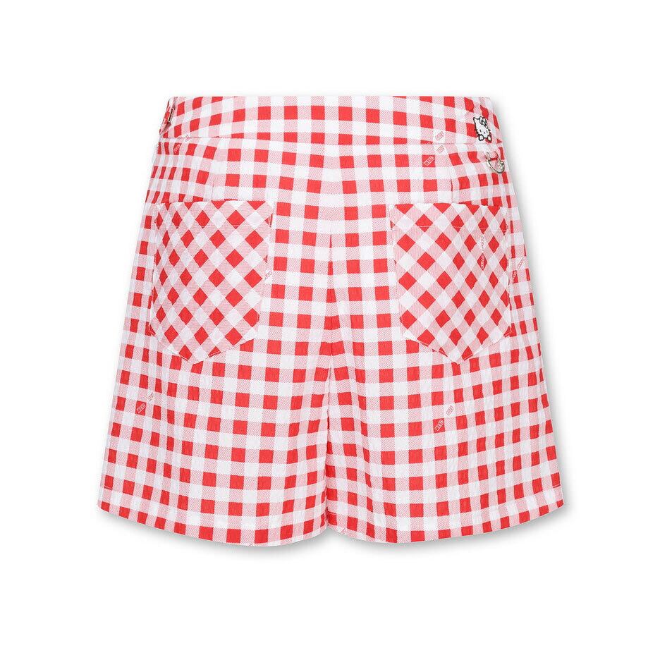 WOMEN ギンガムチェック ショートパンツ レッド