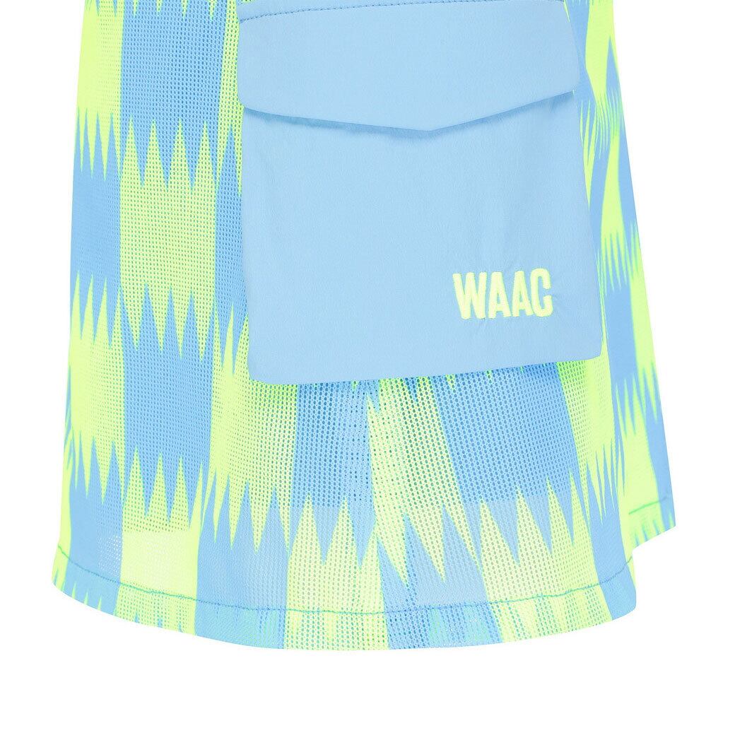 WOMEN シーズンパターンメッシュスカート イエローグリーン