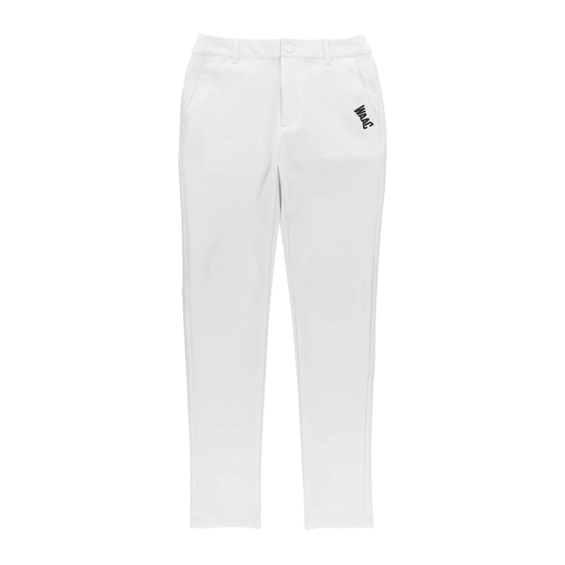 WOMEN ナイロンストレッチBASIC ロングパンツ ホワイト
